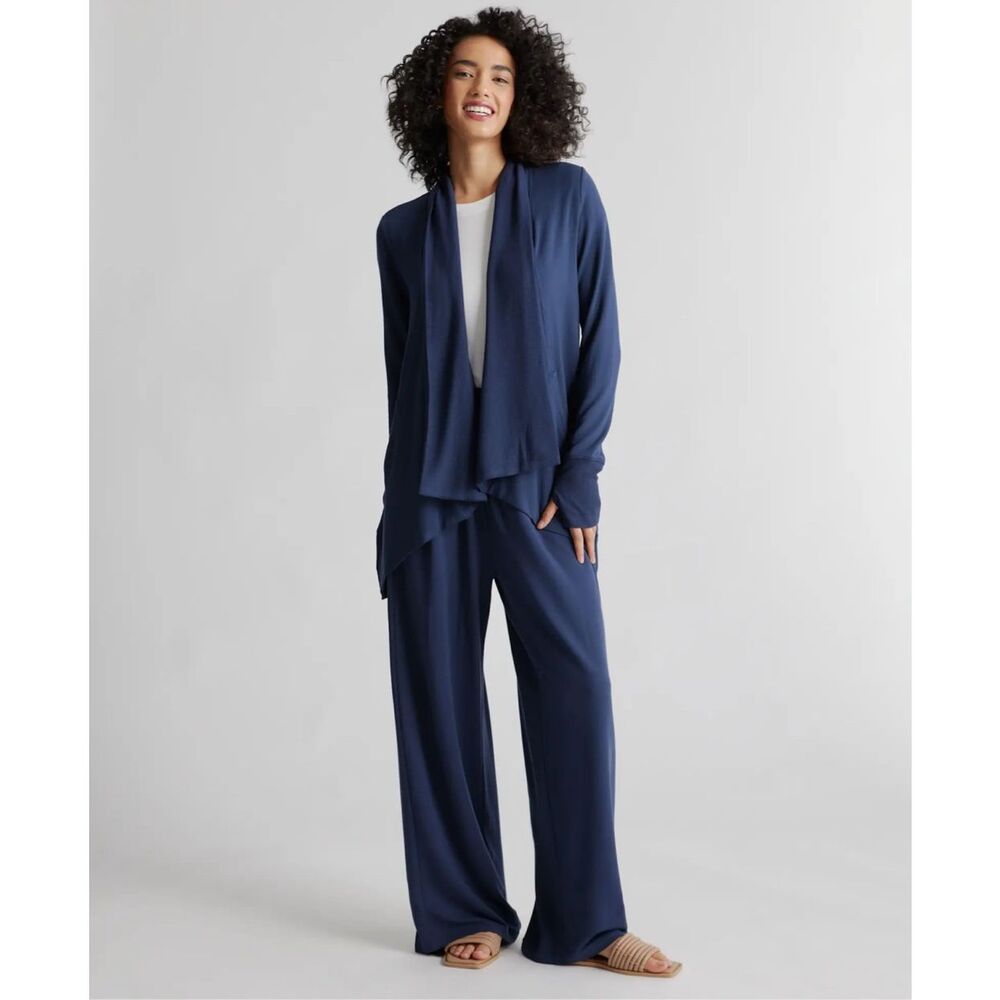 NWT Quince Cardigan Navy Size Large Stretch